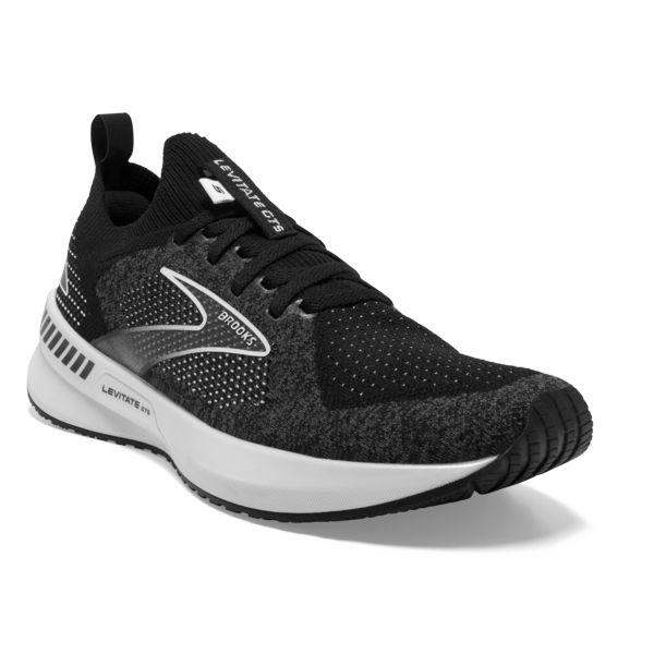 Brooks Levitate StealthFit GTS 5 Women's Road Running Shoes Black / Grey / White | NZ-608312