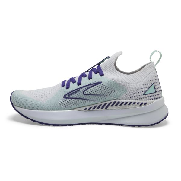 Brooks Levitate StealthFit GTS 5 Women's Road Running Shoes White / Navy / Blue | NZ-91364