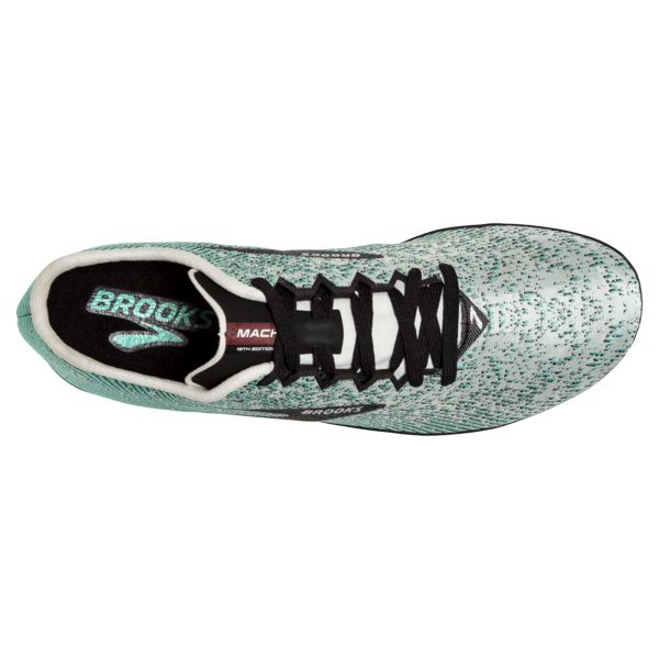 Brooks Mach 19 Spikeless Women's Racing Shoes Grey / Black / Green | NZ-563728