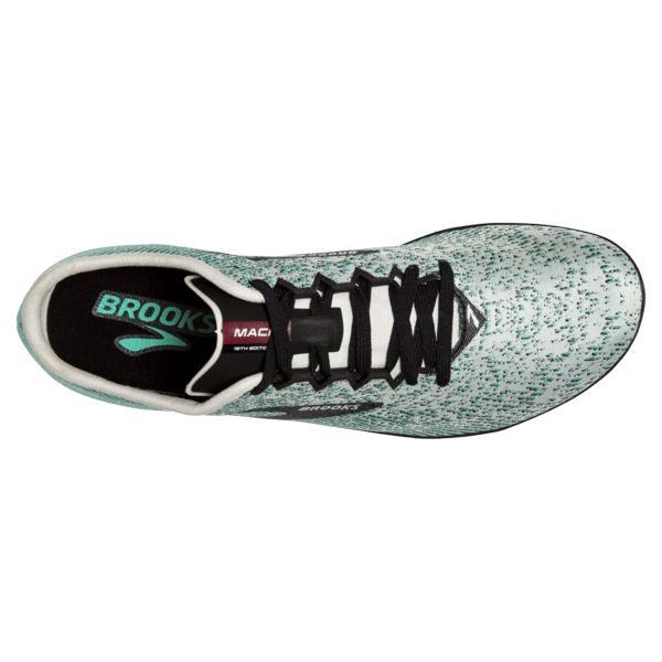 Brooks Mach 19 Women's Racing Shoes Grey / Black / Green | NZ-598764