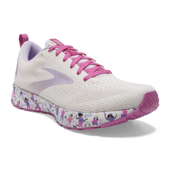 Brooks Revel 4 Women's Road Running Shoes White / Purple / Pink | NZ-276498