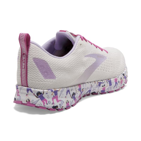 Brooks Revel 4 Women's Road Running Shoes White / Purple / Pink | NZ-276498