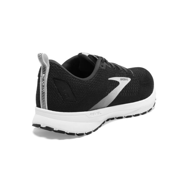 Brooks Revel 4 Women's Road Running Shoes Black / White | NZ-571284