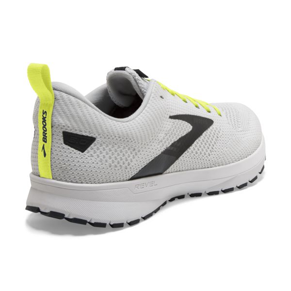 Brooks Revel 5 Men's Road Running Shoes White / Yellow / Black | NZ-215036