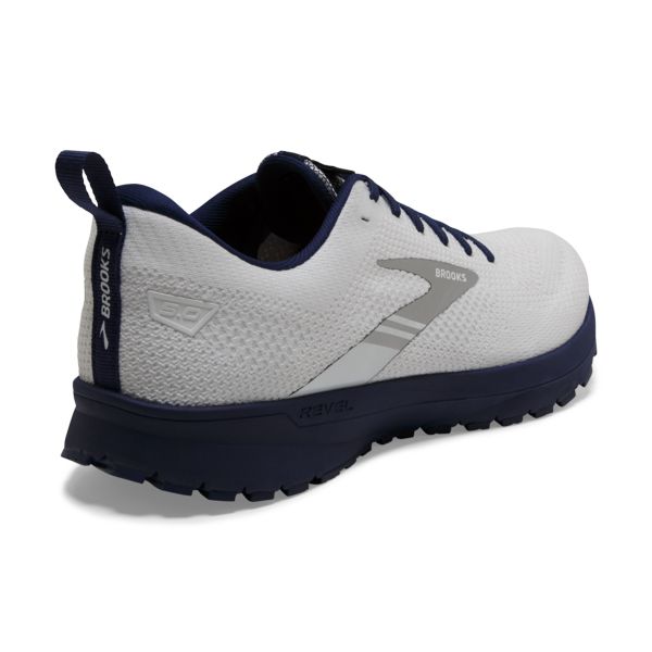 Brooks Revel 5 Men's Road Running Shoes White / Blue | NZ-217096