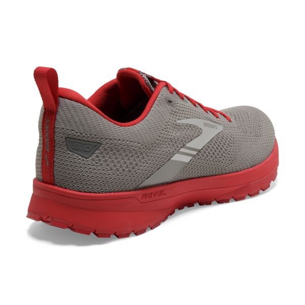 Brooks Revel 5 Men's Road Running Shoes Grey / Silver / Red | NZ-251034