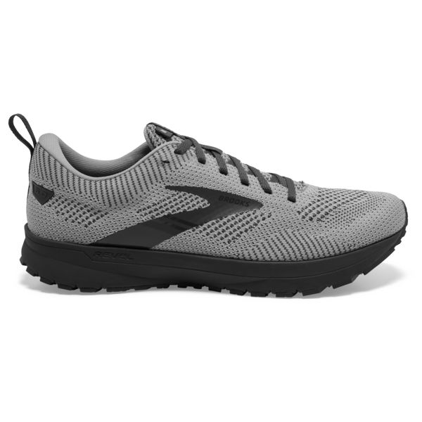 Brooks Revel 5 Men\'s Road Running Shoes Grey / Black | NZ-318462