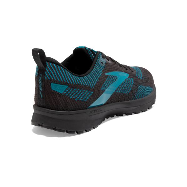 Brooks Revel 5 Men's Road Running Shoes Black / Turquoise | NZ-475019