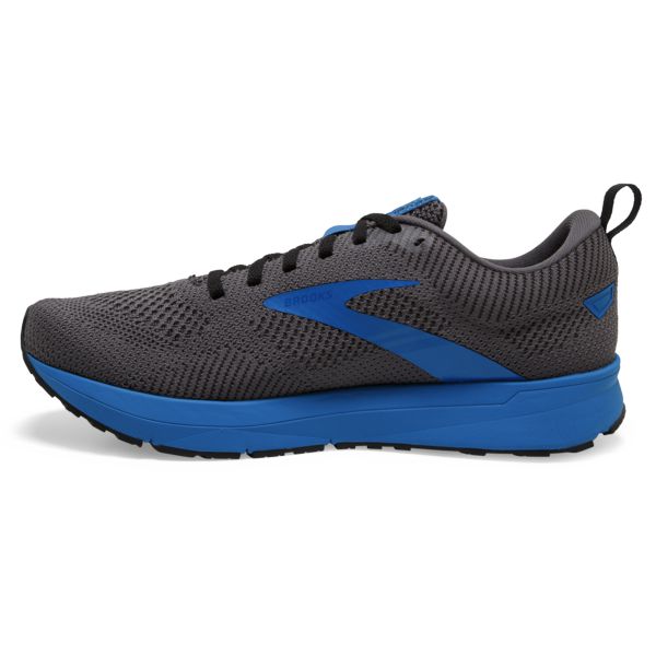 Brooks Revel 5 Men's Road Running Shoes Black / Grey / Blue | NZ-532698