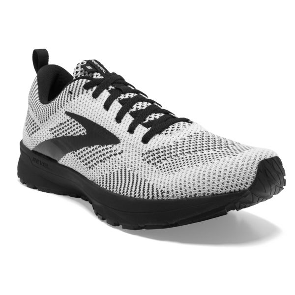 Brooks Revel 5 Men's Road Running Shoes White / Black | NZ-702498