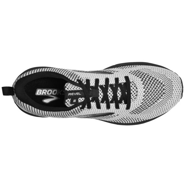 Brooks Revel 5 Men's Road Running Shoes White / Black | NZ-702498