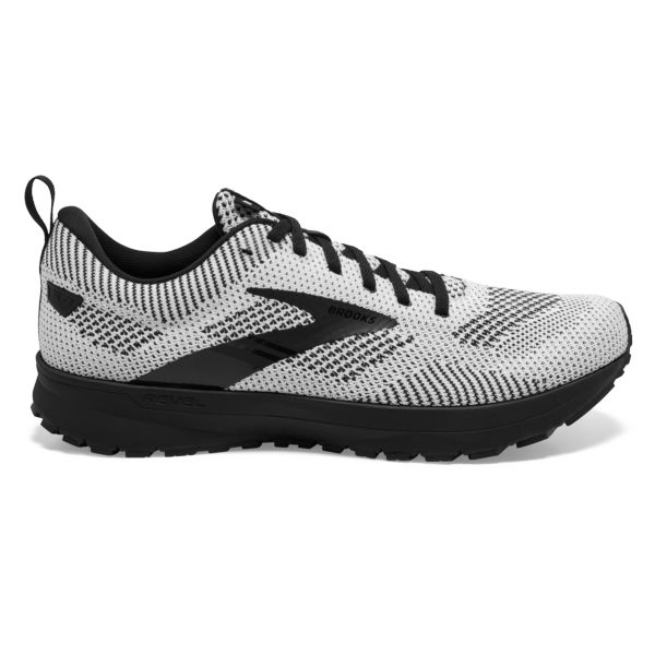 Brooks Revel 5 Men\'s Road Running Shoes White / Black | NZ-702498