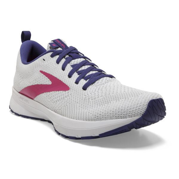 Brooks Revel 5 Women's Road Running Shoes White / Navy / Pink | NZ-267453