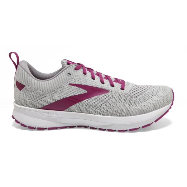 Brooks Revel 5 Women\'s Road Running Shoes Grey / Purple / White | NZ-506231