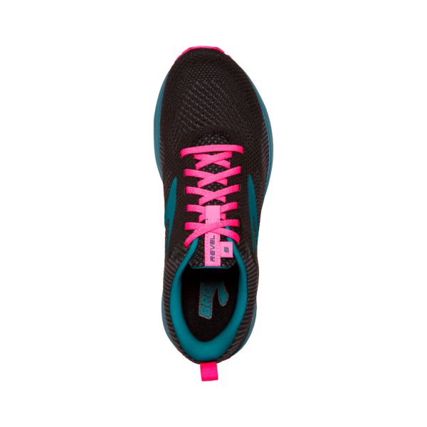 Brooks Revel 5 Women's Road Running Shoes Black / Blue / Pink | NZ-54178