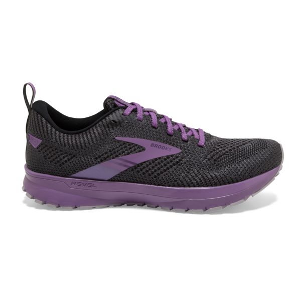 Brooks Revel 5 Women\'s Road Running Shoes Grey / Purple | NZ-856409