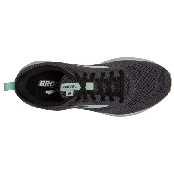 Brooks Revel 5 Women's Road Running Shoes Grey / Black / Green | NZ-956784