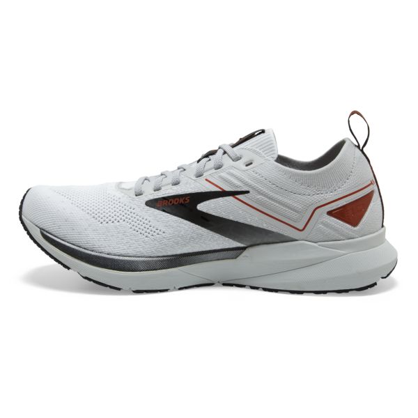 Brooks Ricochet 3 Men's Road Running Shoes White / Grey / Orange | NZ-247136