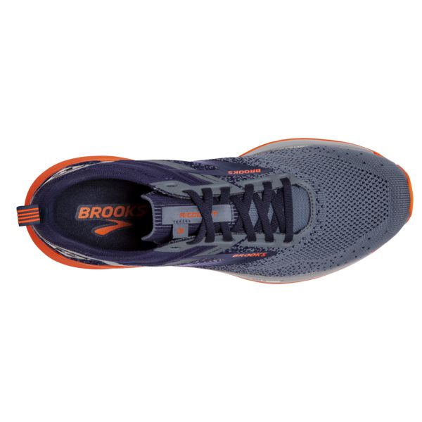 Brooks Ricochet 3 Men's Road Running Shoes Navy / Grey / Orange | NZ-469201