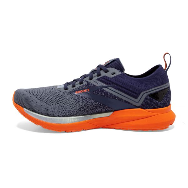 Brooks Ricochet 3 Men's Road Running Shoes Navy / Grey / Orange | NZ-469201