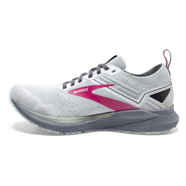 Brooks Ricochet 3 Women's Road Running Shoes White / Grey / Pink | NZ-564820