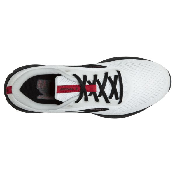 Brooks Signal 3 Men's Road Running Shoes White / Black / Red | NZ-703964