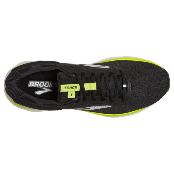 Brooks Trace Men's Road Running Shoes Black / Grey / Yellow | NZ-285179