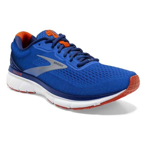 Brooks Trace Men's Road Running Shoes Blue / Navy / Orange | NZ-429376