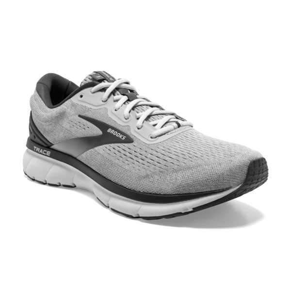 Brooks Trace Men's Road Running Shoes Grey / Black / White | NZ-238190