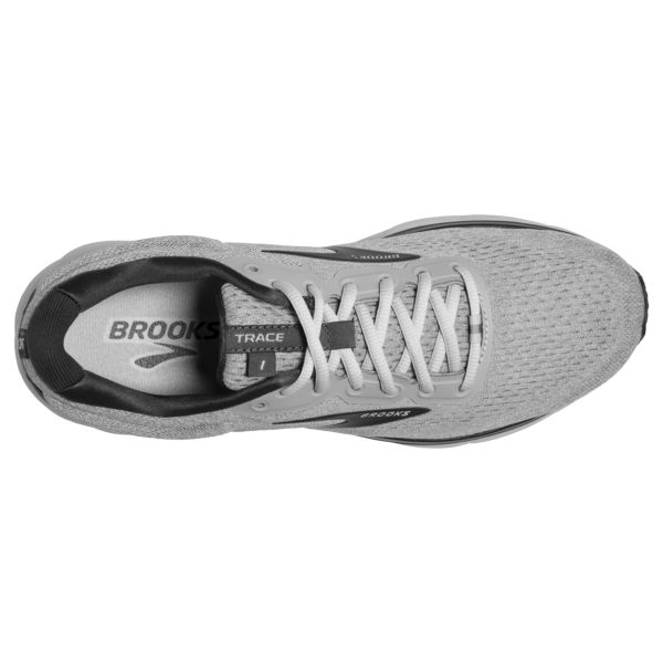 Brooks Trace Men's Road Running Shoes Grey / Black / White | NZ-238190