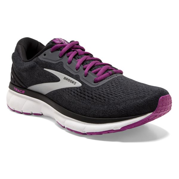 Brooks Trace Women's Road Running Shoes Black / Purple / White | NZ-820651