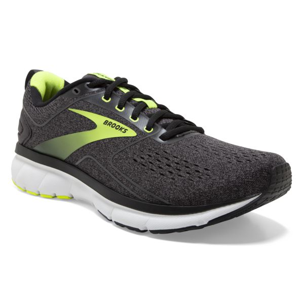 Brooks Transmit 3 Men's Road Running Shoes Black / Yellow / White | NZ-371564