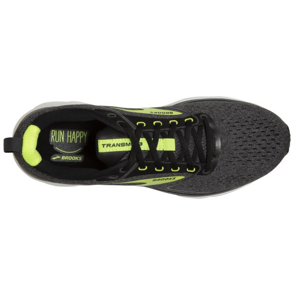 Brooks Transmit 3 Men's Road Running Shoes Black / Yellow / White | NZ-371564