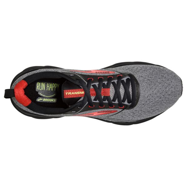 Brooks Transmit 3 Men's Road Running Shoes Grey / Black / Red | NZ-718593