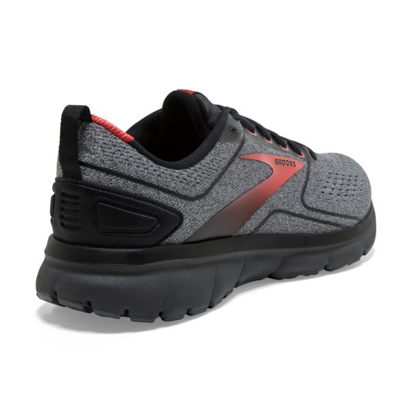 Brooks Transmit 3 Men's Road Running Shoes Grey / Black / Red | NZ-718593