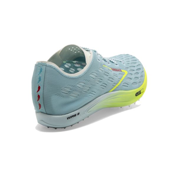 Brooks Wire 8 Men's Racing Shoes Blue / Yellow / Red | NZ-618023